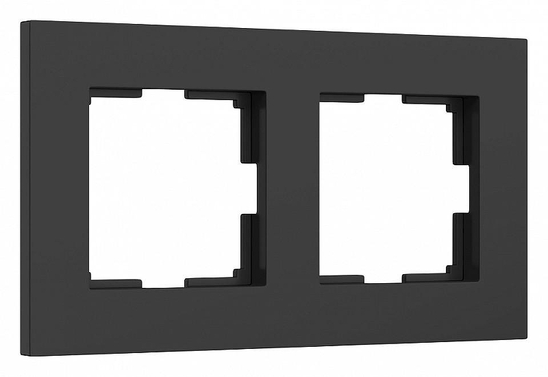 Рамка на 2 поста Werkel Slab (черный софт) W0022908 цвет Черный