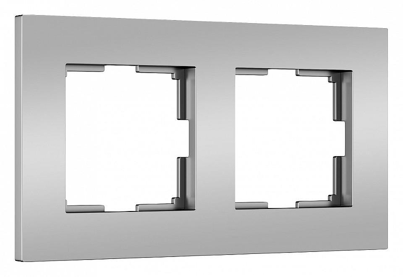 Рамка на 2 поста Werkel Slab (серебро софт) W0022965 цвет Серебро