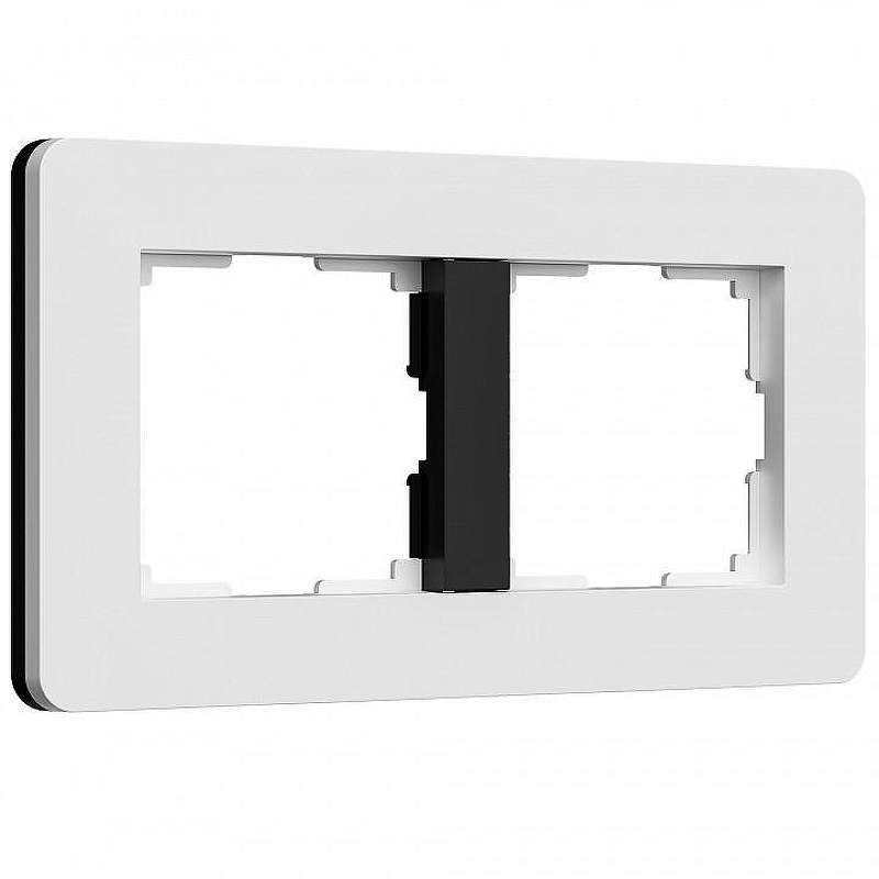 Рамка на 2 поста Werkel Split (белый/черный, soft-touch) W0023068 цвет Белый, Черный