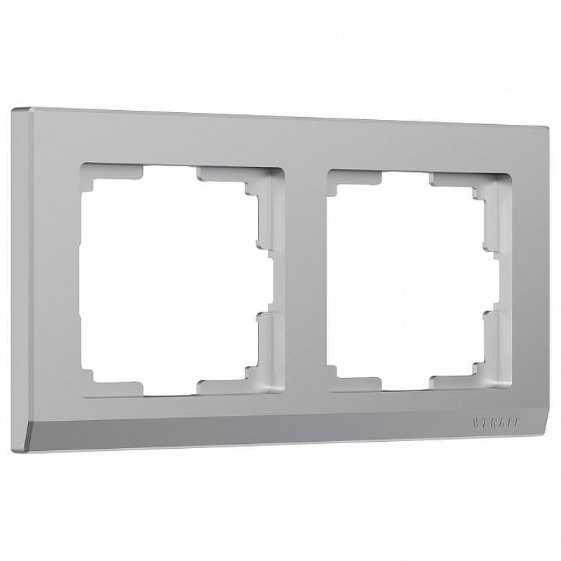 Рамка на 2 поста Werkel Stark 2 W0021806 цвет Серебро