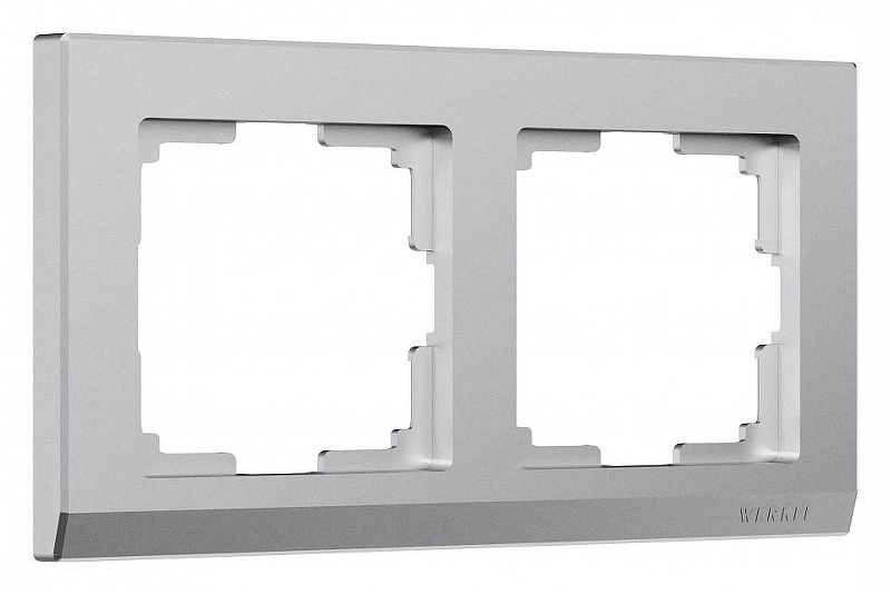 Рамка на 2 поста Werkel Stark (серебряный матовый) W0021865 цвет Серебро