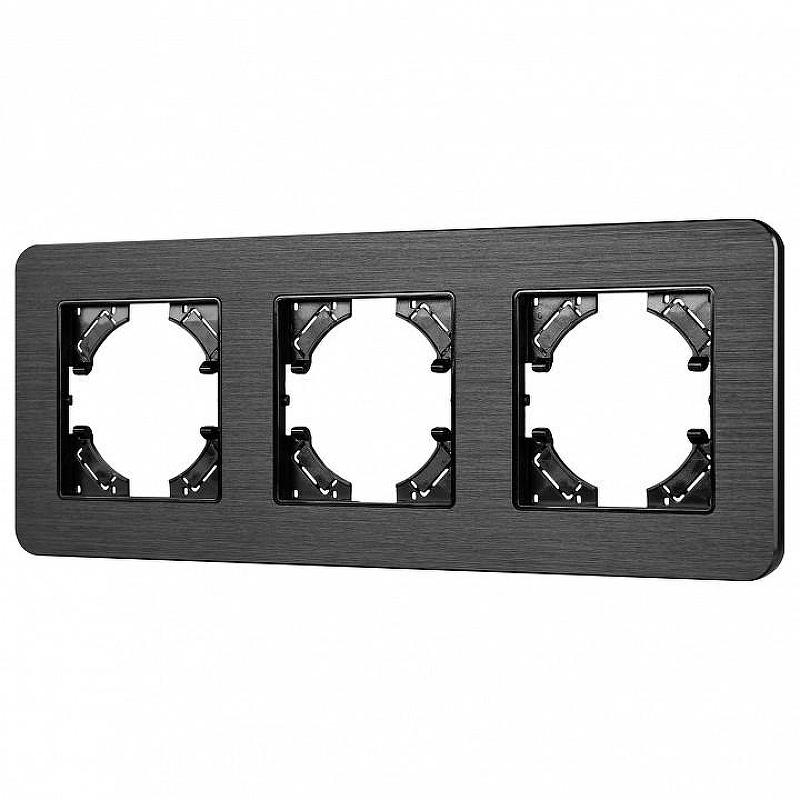 Рамка на 3 поста Arlight AKIRY 049729 цвет Черный