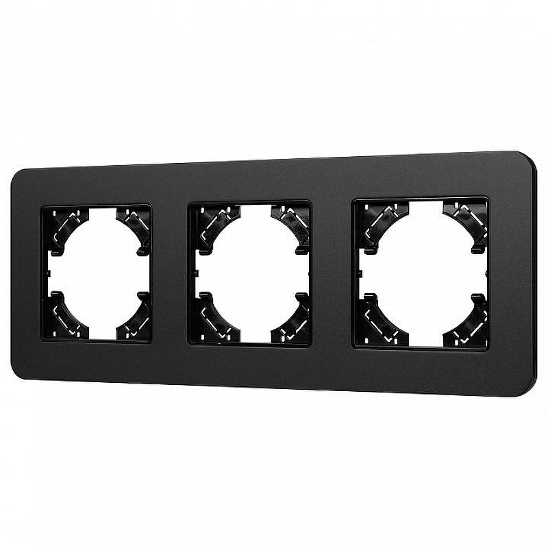 Рамка на 3 поста Arlight AKIRY 049741 цвет Черный
