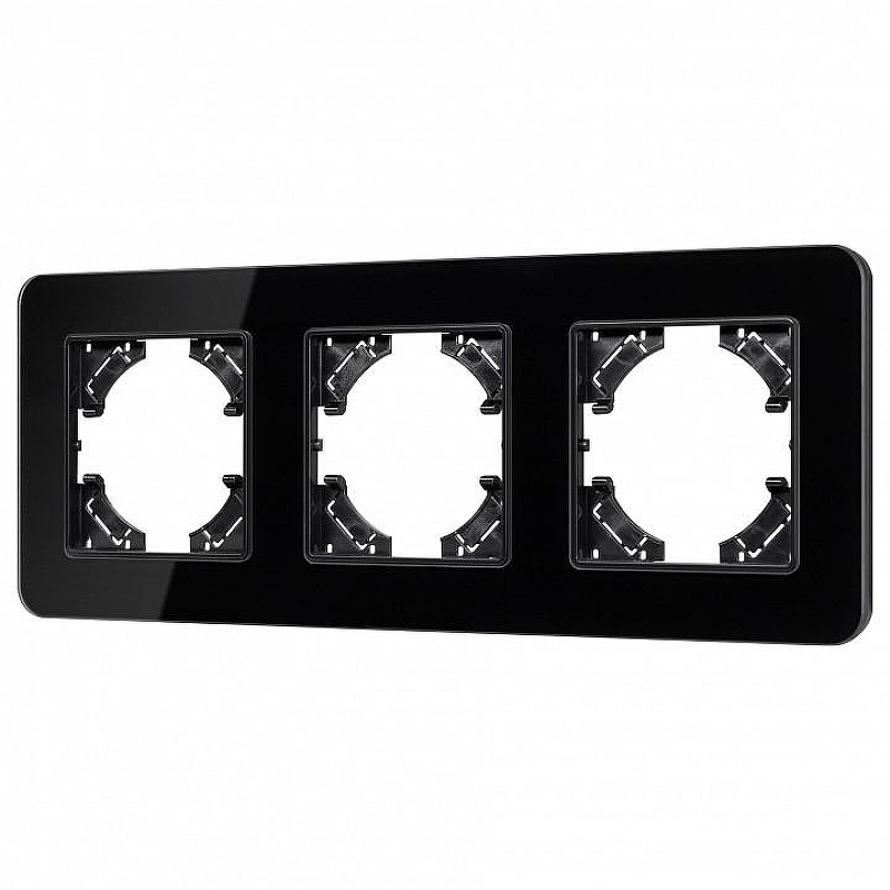 Рамка на 3 поста Arlight OMALI 049697 цвет Черный