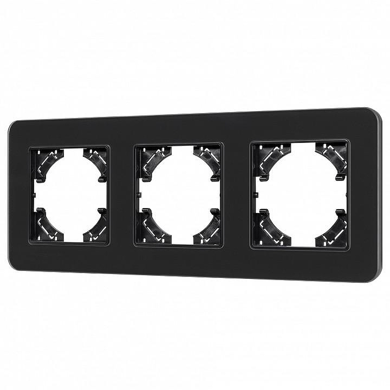 Рамка на 3 поста Arlight OMALI 049713 цвет Черный