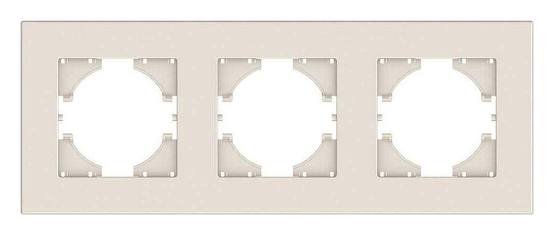 Рамка на 3 поста Gusi Electric CITY С1113-003 цвет Бежевый
