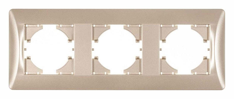 Рамка на 3 поста Gusi Electric UGRA С1130-027 цвет Шампань