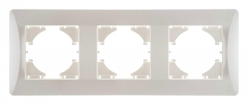 Рамка на 3 поста Gusi Electric UGRA С1130-028 цвет Жемчужный