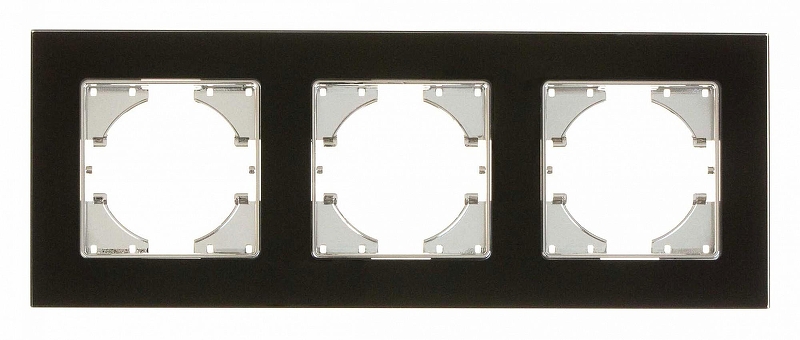 Рамка на 3 поста Gusi Electric UGRA С1130-031 цвет Черный