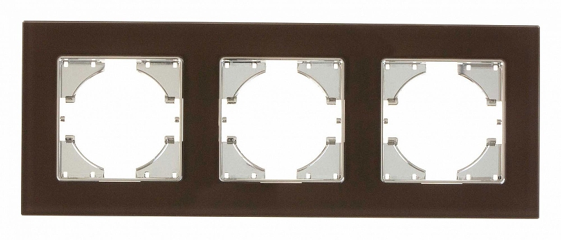 Рамка на 3 поста Gusi Electric UGRA С1130-033 цвет Коричневый