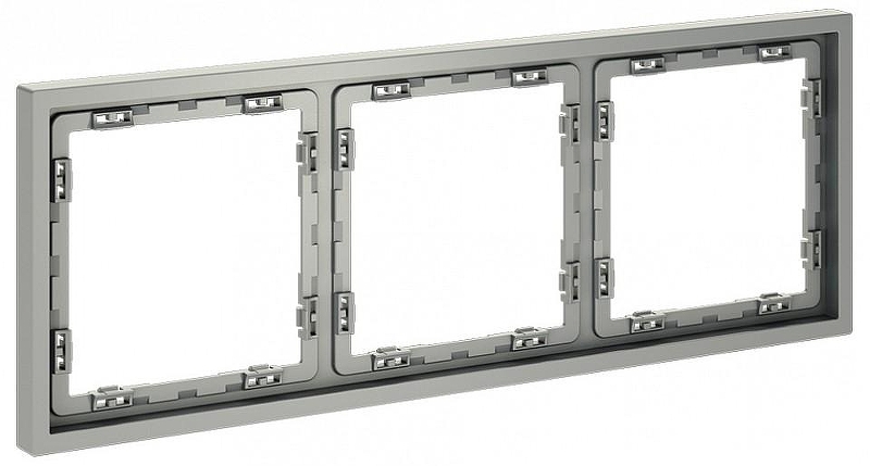 Рамка на 3 поста Voltum S70 VLS100305 цвет Сталь