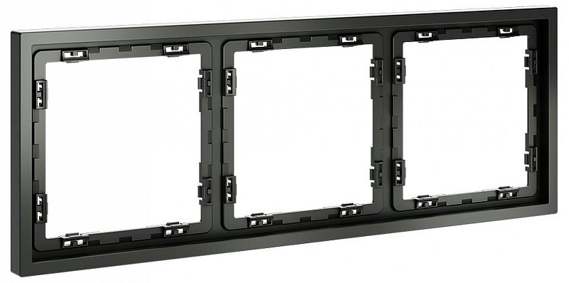 Рамка на 3 поста Voltum S70 VLS100306 цвет Серебро
