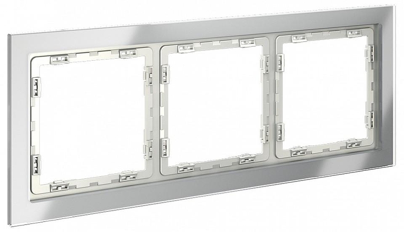 Рамка на 3 поста Voltum S70 VLS110305 цвет Сталь