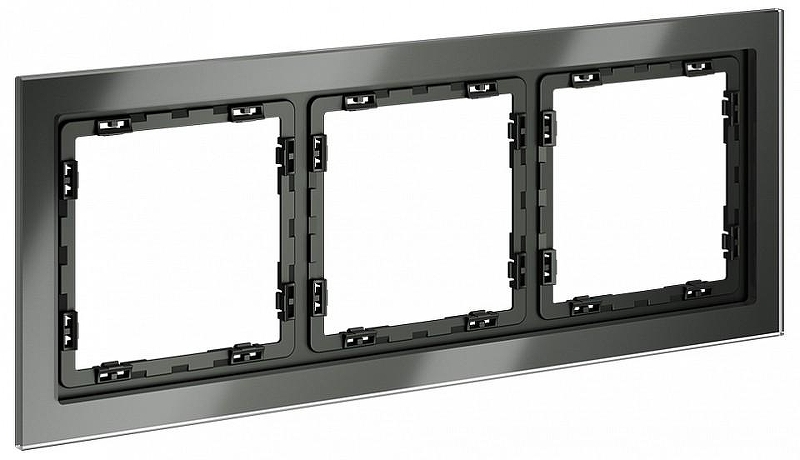 Рамка на 3 поста Voltum S70 VLS110306 цвет Серебро