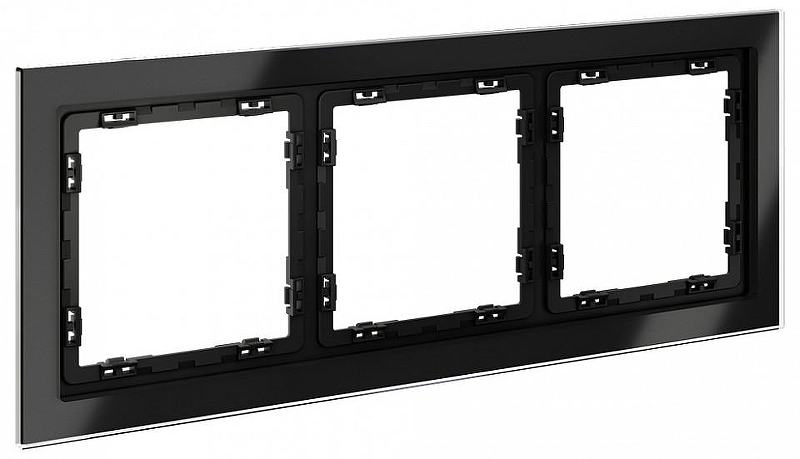 Рамка на 3 поста Voltum S70 VLS110308 цвет Черный