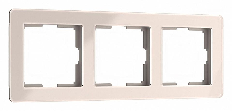 Рамка на 3 поста Werkel Acrylic (айвори) W0032743 цвет Желтый