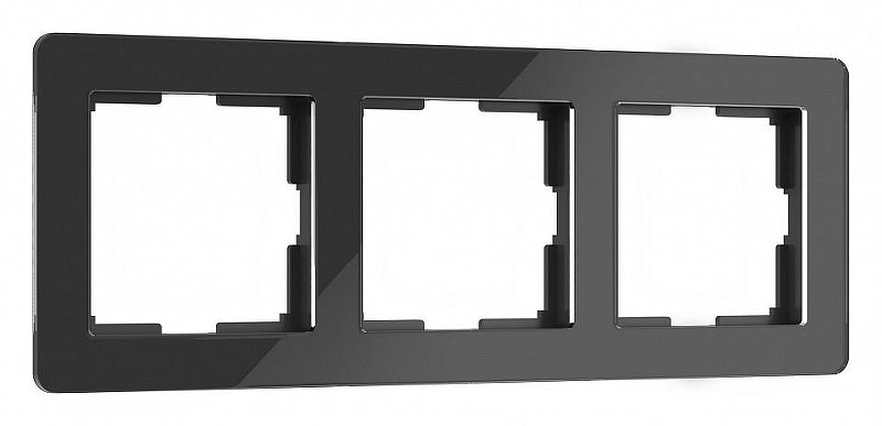 Рамка на 3 поста Werkel Acrylic (черный) W0032708 цвет Черный