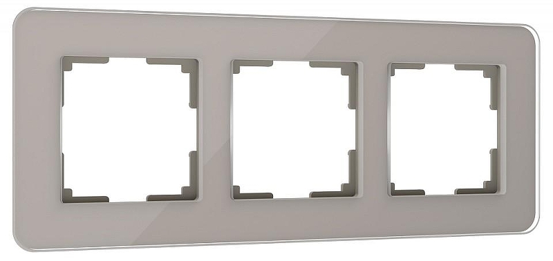 Рамка на 3 поста Werkel Elite (дымчатый, стекло) W0032417 цвет Серый