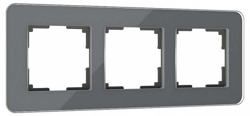Рамка на 3 поста Werkel Elite (графит, стекло) W0032440 цвет Графит