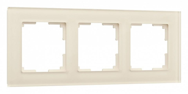 Рамка на 3 поста Werkel Favorit (молочный, стекло) W0031141 цвет Белый