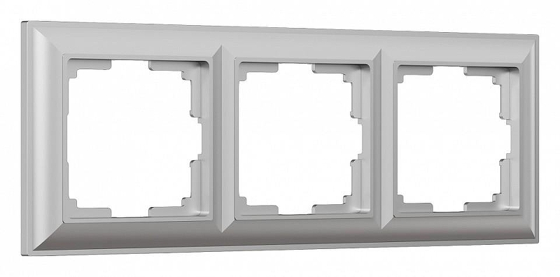 Рамка на 3 поста Werkel Fiore (серебряный) W0032206 цвет Серебро