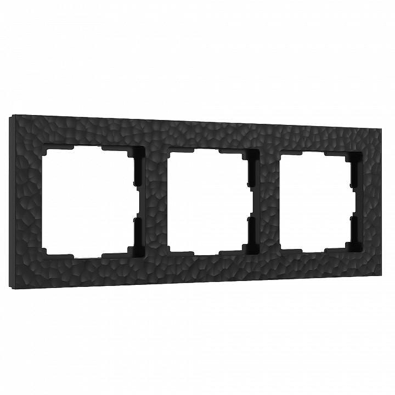 Рамка на 3 поста Werkel Hammer черный W0032408 цвет Черный