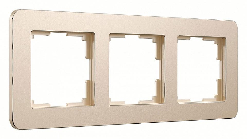 Рамка на 3 поста Werkel Platinum (шампань) W0032611 цвет Бежевый