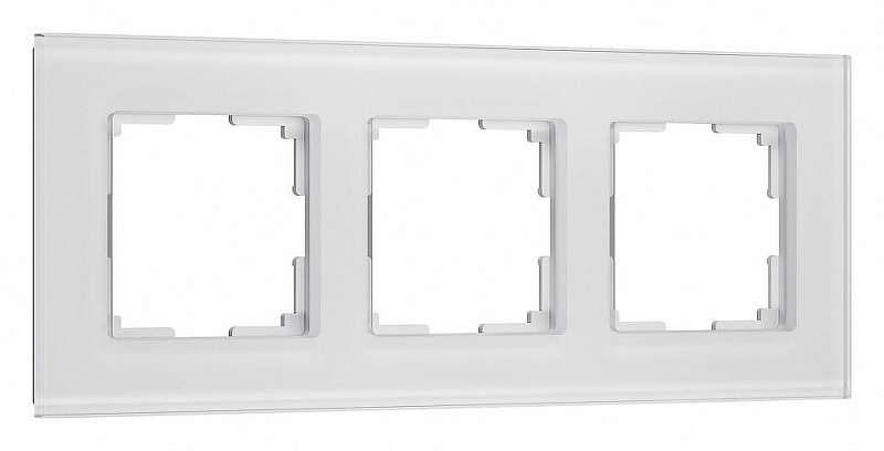Рамка на 3 поста Werkel Senso (белый, стекло soft-touch) W0033101 цвет Белый