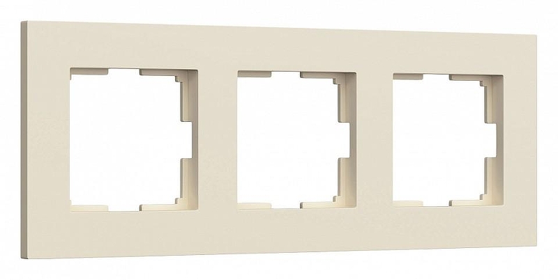 Рамка на 3 поста Werkel Slab (айвори софт) W0032962 цвет Желтый