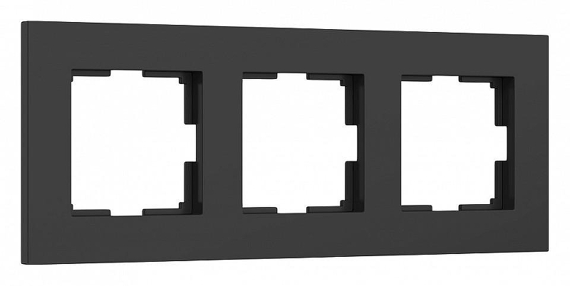 Рамка на 3 поста Werkel Slab (черный софт) W0032908 цвет Черный