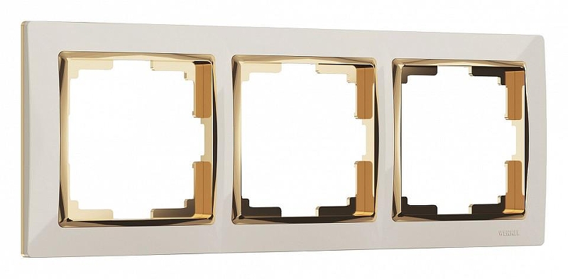 Рамка на 3 поста Werkel Snabb (слоновая кость/золото) W0031932 цвет Слоновая кость