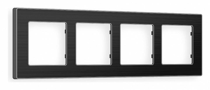 Рамка на 4 поста Ambrella Volt Arctic AF580534 цвет Черный