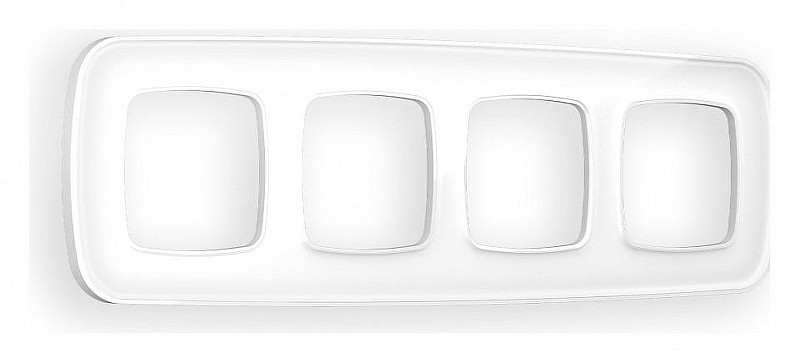 Рамка на 4 поста Ambrella Volt Coint OF640104 цвет Белый