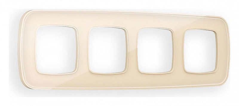 Рамка на 4 поста Ambrella Volt Coint OF640304 цвет Бежевый