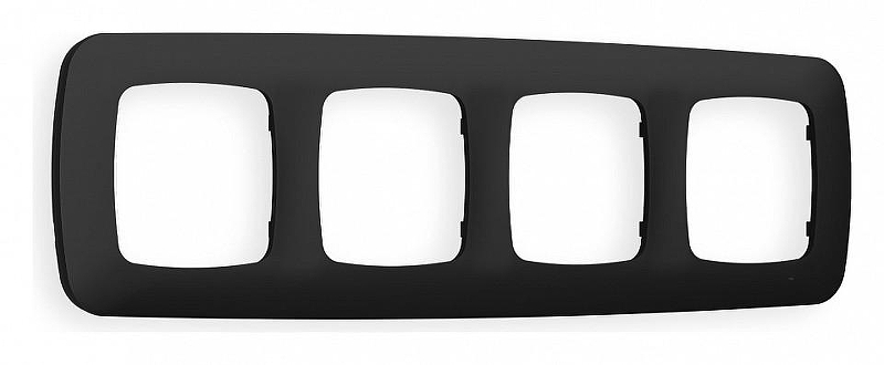 Рамка на 4 поста Ambrella Volt Ecta OF140704 цвет Черный