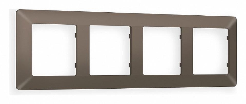 Рамка на 4 поста Ambrella Volt Line AF110634 цвет Бронза