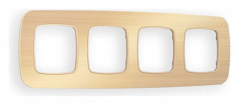 Рамка на 4 поста Ambrella Volt Radian Металл OF580304 цвет Бежевый