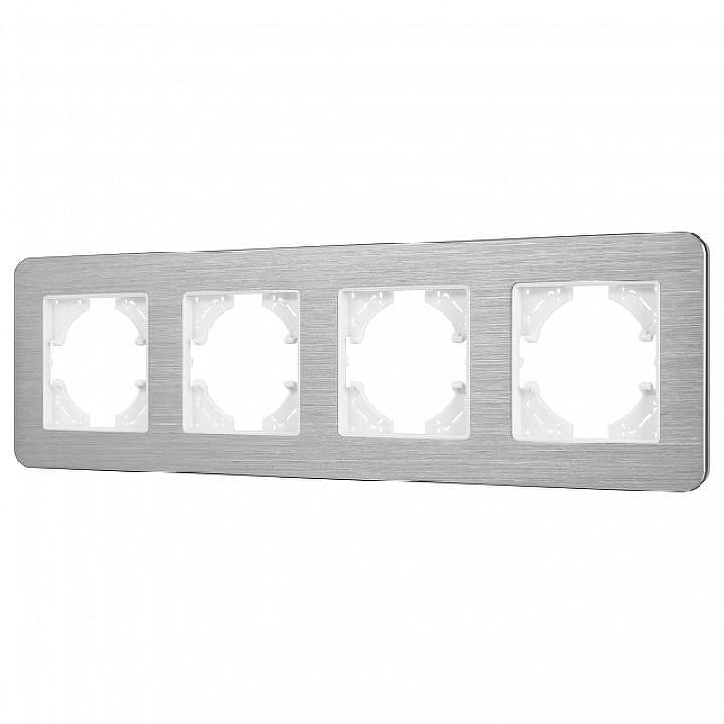 Рамка на 4 поста Arlight AKIRY 049731 цвет Серебро