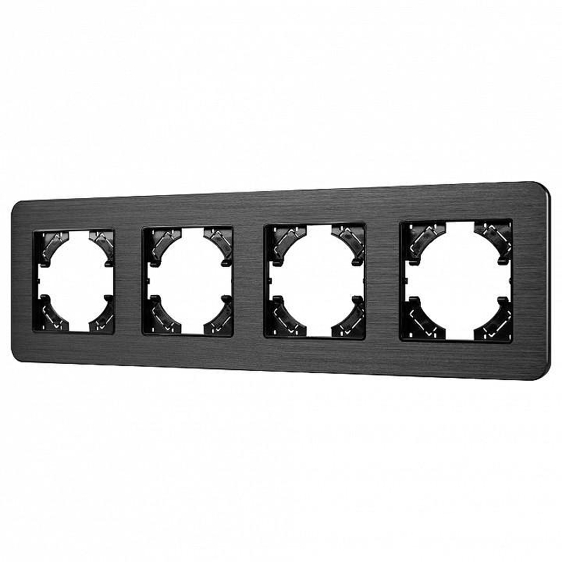 Рамка на 4 поста Arlight AKIRY 049732 цвет Черный