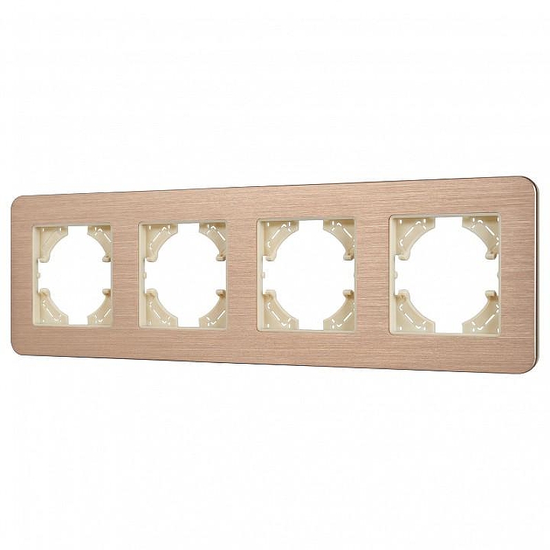 Рамка на 4 поста Arlight AKIRY 049733 цвет Золото