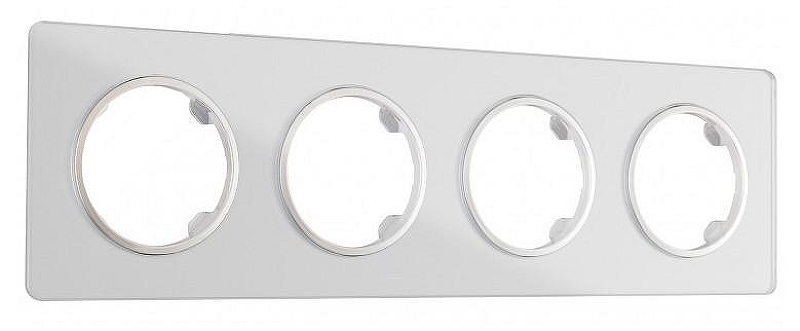 Рамка на 4 поста Arte Milano am-502.13 502.13-4.silver цвет Серебро