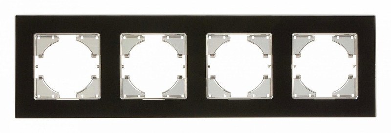Рамка на 4 поста Gusi Electric UGRA С1140-031 цвет Черный