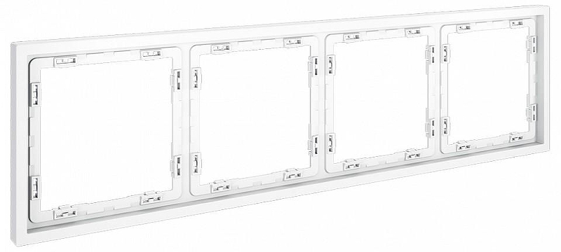 Рамка на 4 поста Voltum S70 VLS100402 цвет Белый