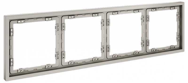 Рамка на 4 поста Voltum S70 VLS100403 цвет Серый