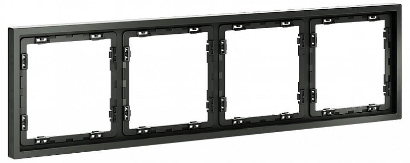 Рамка на 4 поста Voltum S70 VLS100406 цвет Серебро
