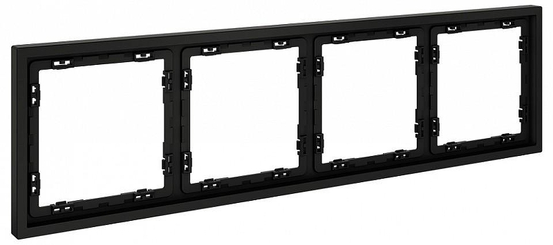 Рамка на 4 поста Voltum S70 VLS100408 цвет Черный