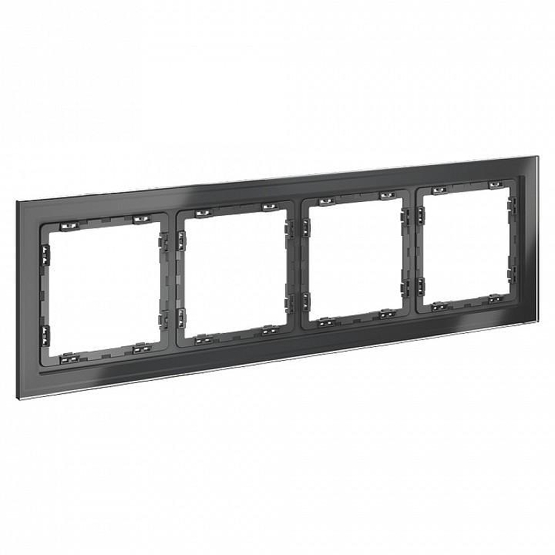 Рамка на 4 поста Voltum S70 VLS110407 цвет Графит