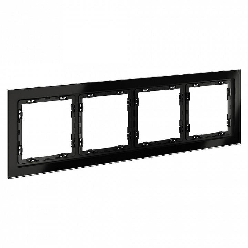 Рамка на 4 поста Voltum S70 VLS110408 цвет Черный