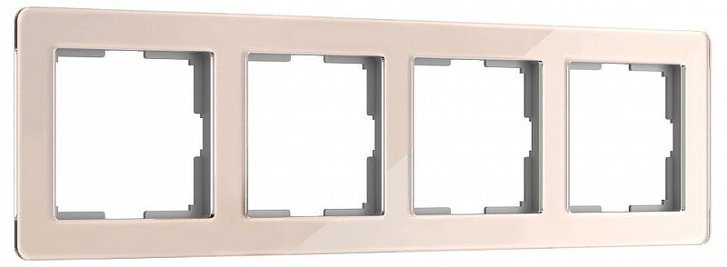 Рамка на 4 поста Werkel Acrylic (айвори) W0042743 цвет Желтый