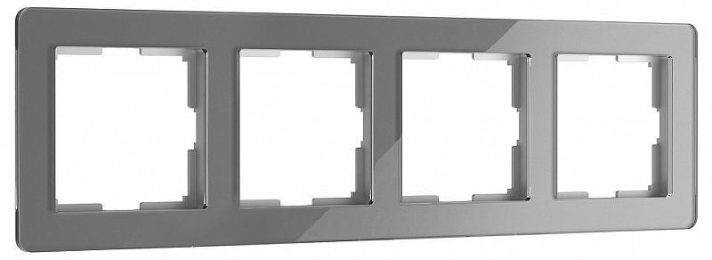 Рамка на 4 поста Werkel Acrylic (графит) W0042704 цвет Графит